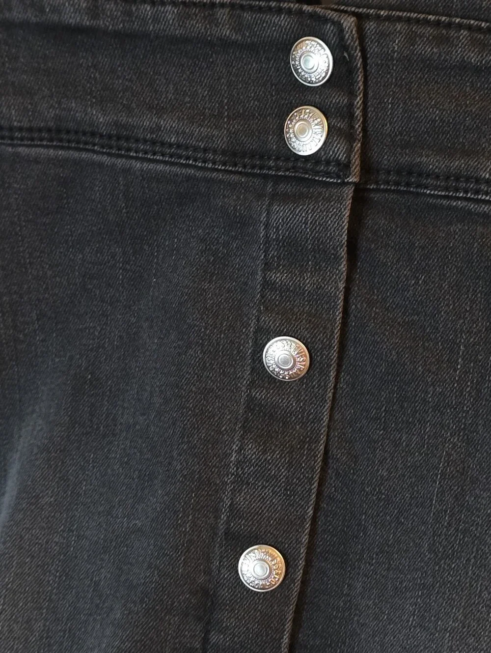 Levi’s Black Denim Snap Front Girls Dress Size 10